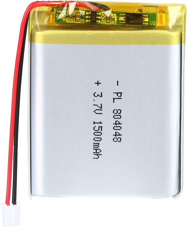 3.7V 1500mAh Lipo Battery Pack with JST Connector, Rechargeable Lithium Polymer Ion 804048