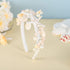 Unicra Silver Starfish Headband, Silver Pearl Bridal Hair Band for Beach Wedding Accessories