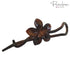 Parcelona French Twist n Clip Hair Barrette, 4" Flower, Bow, Chain, Tortoise Shell Brown