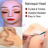 Practice Training Lash Mannequin Head for Make Up and Lash Extension, Soft-Touch Rubber Doll Face Head, Easy to Clean