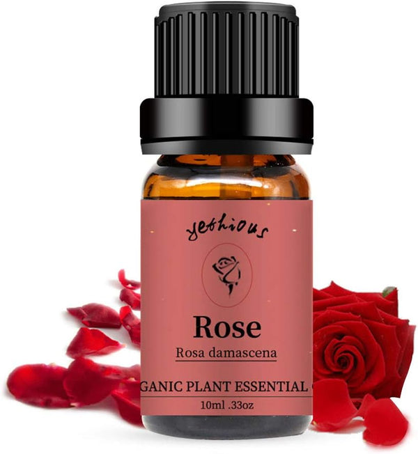 yethious Rose Essential Oil - 100% Pure Rose Scented Oil for Diffuser & Aromatherapy, 10ML