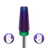 Lavinda 5 in 1 Nail Drill Bit, Coarse Grit Heavy Duty Carbide Tungsten for Fast Acrylic Gel Removal, 3/32" (Purple)