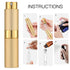 LISAPACK 8ML Atomizer Perfume Spray Bottle for Travel, Empty Refillable Cologne Dispenser, Gold