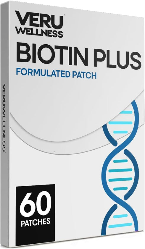 Biotin Plus Daily Patch - B7, Collagen, Self Adhesive Time Release, 60 Day Supply