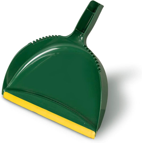Pine-Sol Jumbo Dustpan, 13.2” Heavy Duty Dust Pan with Rubber Edge, Clip-On Design Attaches to Standard Broom Sticks