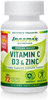 Immunity Immune Boost Supplement – Vitamin C D3 Zinc Blended, 72 Veggie Capsules, Immune Support Antioxidant Supplement