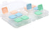 6 Pack Portable Flip Top Contact Lens Case Holder with Remover Tool Tweezers and Solution Bottle