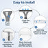 Detachable Silicon Shower Squeegee for Glass, Door, Mirror, Windows & Tile Walls, Portable Clean Tools with Hook &