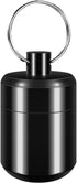 Pill Keychain Holder - Small Waterproof Pill Box Organizer, Portable Pill Holder Keychain (Black)