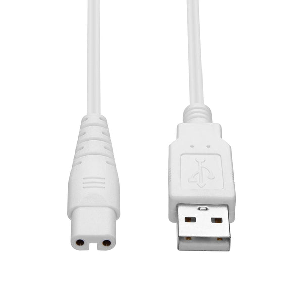 USB Charging Cable for Nicwell, Fairywill, Aquasonic, and More, Replacement Parts (White)