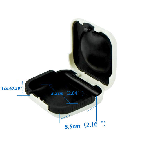 Hard Small Hearing Aid Case, Splashproof with Cushioned Interior for 2 Hearing Aids, ITE, RIC, CIC