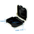 Hard Small Hearing Aid Case, Splashproof with Cushioned Interior for 2 Hearing Aids, ITE, RIC, CIC