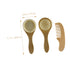 VANZACK Set Wool Baby Brush for Newborns Wooden Scalp Grooming Comb Soft Bristle Hair Brush for Infant Care