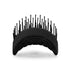 NuWay 4HAIR U.S. Patented Double Curved Detangling Brush, Hair Dryer Safe (Iron Black)