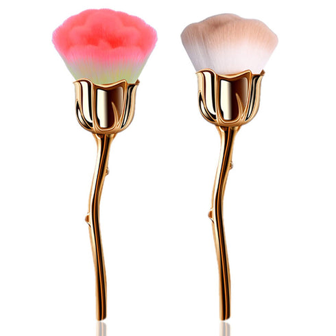 JERCLITY 2 Pieces Rose Makeup Brushes, Super Large Face Powder Makeup Brushes for Loose Powder and Nail Dust