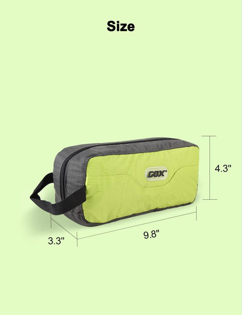 GOX Travel Toiletry Bag Dopp Kit Case, Small Zippered Bathroom Pouch for Women (Green)
