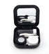AHIER Portable Contact Lens Case Travel Kit, Mirror + Bottle + Tweezers Holder, Black