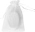 50PCS Organza Bags, 4x6 inches Small Drawstring Mesh Bags for Jewelry Gift Packaging, Party, and Festival (White)