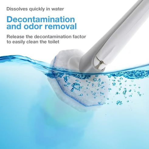 KFRRZC 30 Disposable Toilet Wand Refills, Toilet Bowl Cleaner Scrubbing Pads, Ct