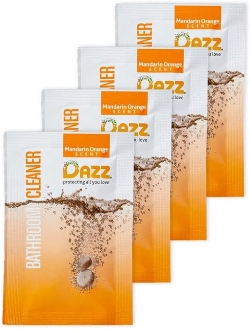 DAZZ Bathroom Cleaner Refill Pack (Makes 4 Bottles) for Tile, Tub Shower,