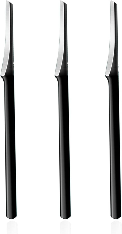 Professional Pedicure Knife Tools, Stainless Steel Foot Dead Skin Scraper, 3Pcs Black Scrubber