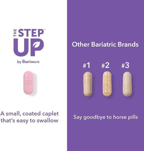 BariMelts The Step Up Once Daily Bariatric Multivitamin with Iron - 60 Caplets, Sugar-Free