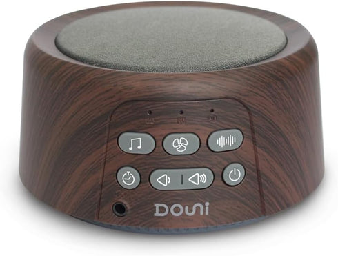 White Noise Machine - Sleep Sound Machine with Soothing Sounds, Timer & Memory Function for Relaxation (Brown Wood