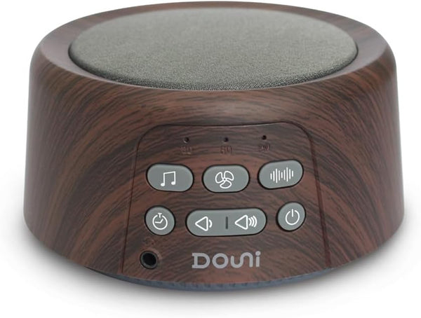 White Noise Machine - Sleep Sound Machine with Soothing Sounds, Timer & Memory Function for Relaxation (Brown Wood