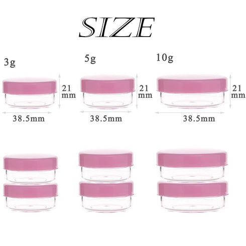 ZEJIA 3 Gram Sample Containers with Lids, 25 Count Tiny Jars for Lip Balms, Lotion, Beauty Products