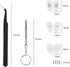 18 Pairs Eyeglass Nose Pads - Eyeglasses Repair Kit with Screwdrivers, Tweezers, Cleaning Cloth for Glasses Replacement