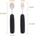 Adaptive Utensils Set, Spoons and Forks with Open Handle Design for Arthritis, Disabled, Elderly (2 Sets)