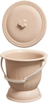 High Base Plastic Urinal Pot Non-Slip Bedpan for Boys and Girls Easy-Clean