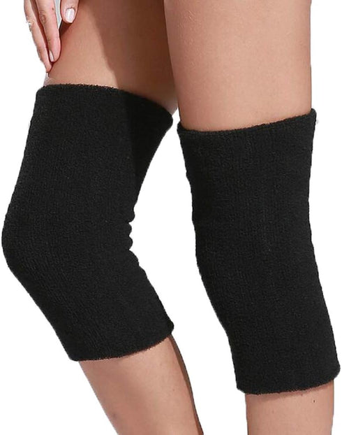 1 Pair Women Men Elastic Knee Brace Leg Knee Warmers Sleeve Winter Thermal Soft Knee Pad Support for Joint Pain Arthritis Pain Relief