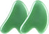 Gua Sha Massager Tool, 2 Pcs Natural Jade Stone Guasha Board for Physical Therapy and SPA Acupuncture