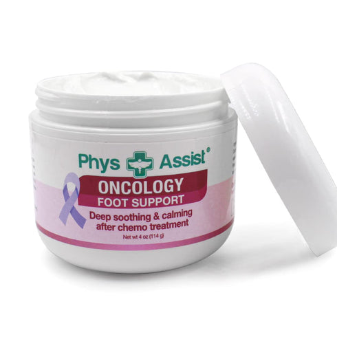 PhysAssist Oncology Foot Support, Soothing and Hydrating After Chemo, Non-Irritant, Clinically Tested, 4 oz Jar