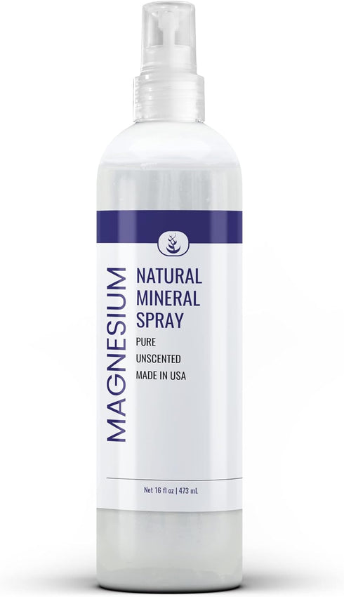 Magnesium Oil Spray (16 fl oz) - PURE ORIGINAL INGREDIENTS Pure & Unscented, Made in USA