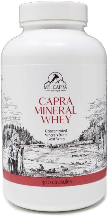 MT. CAPRA SINCE 1928 Capra Mineral Whey, Bio-Available Mineral/Electrolyte Supplement from Goat Milk Whey, Rich in