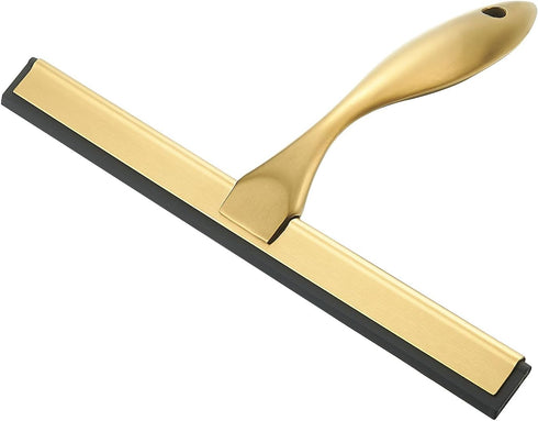 10inch Stainless Water Cleaning Squeegee with Silicon Rubber for Bathroom, Car or Kitchen - 3 Choices (Gold)