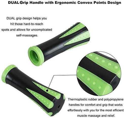 Yansyi Muscle Roller Stick for Athletes Body Massage Roller Stick for Myofascial Trigger Points and Recovery Green