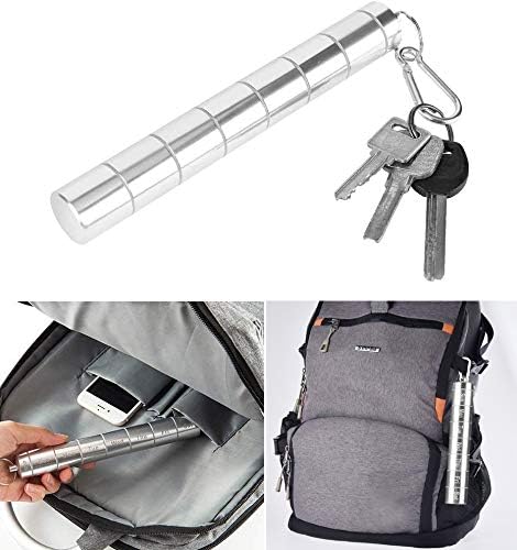 Messar 7 7 Days Pill Case, Portable Pill Box, Compartments Aluminum Alloy Weekly Pill Holder Waterproof Medicine
