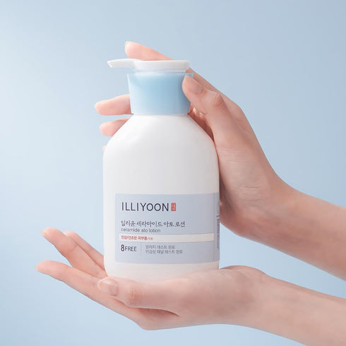 ILLIYOON Ceramide Ato Lotion 528ml - Daily Moisturizing Lotion for All Skin Types, Deep Moisturizing & Soothing Effect