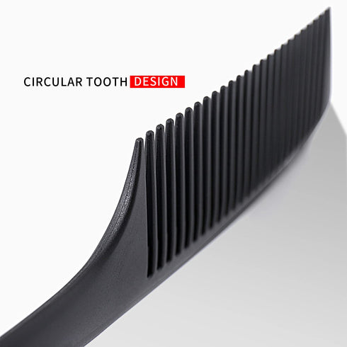 Large Detangling Comb - Professional Handle, Carbon Fiber, Cutting, Hairdressing, Styling, Round Tooth, Travel Hair
