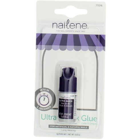 Nailene Ultra Quick Nail Glue, 0.10 oz (3 Pack)
