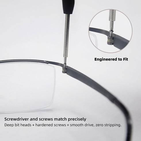 Eyeglass Repair Kit - Anti Slip Nose Pad Replacement, Glasses Screws, Tool Kit for Sunglass & Eye Glass Repair