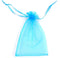 ATCG 25pcs Large Drawstring Organza Bags, 12x16 Inches Aqua Blue Pouches for Decoration Festival Wedding Party Favors