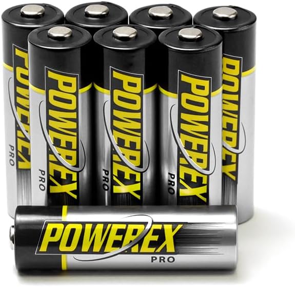 Powerex PRO High Capacity Rechargeable AA NiMH Batteries (1.2V, 2700mAh) - 8-Pack +