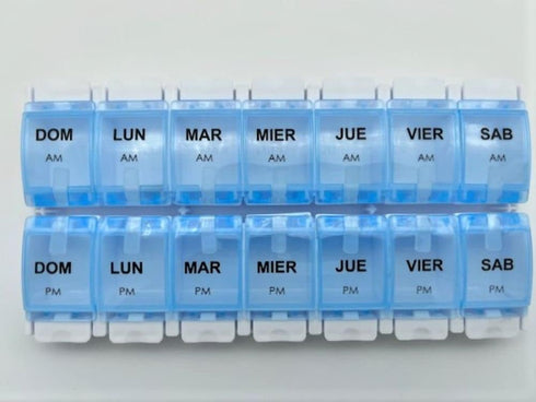 Toeah Healthaccessories Spanish pill box 7 day weekly two times per day AM