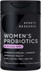 Sports Research Women's Probiotics, 30 Count, 65 Billion CFU with Prebiotics for Gut Health