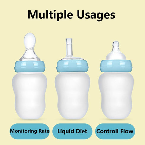 XGOPTS 180ml Drinking Aids Feeding Cup for Elderly Adults Disabled Maternity Convalescent with Straw Drink Water