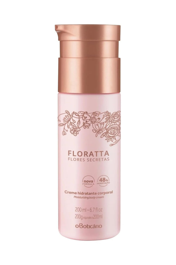O BOTICARIO Floratta Secret Flowers Moisturizing Body Lotion, 48 Hour Cream, 6.7 Ounce